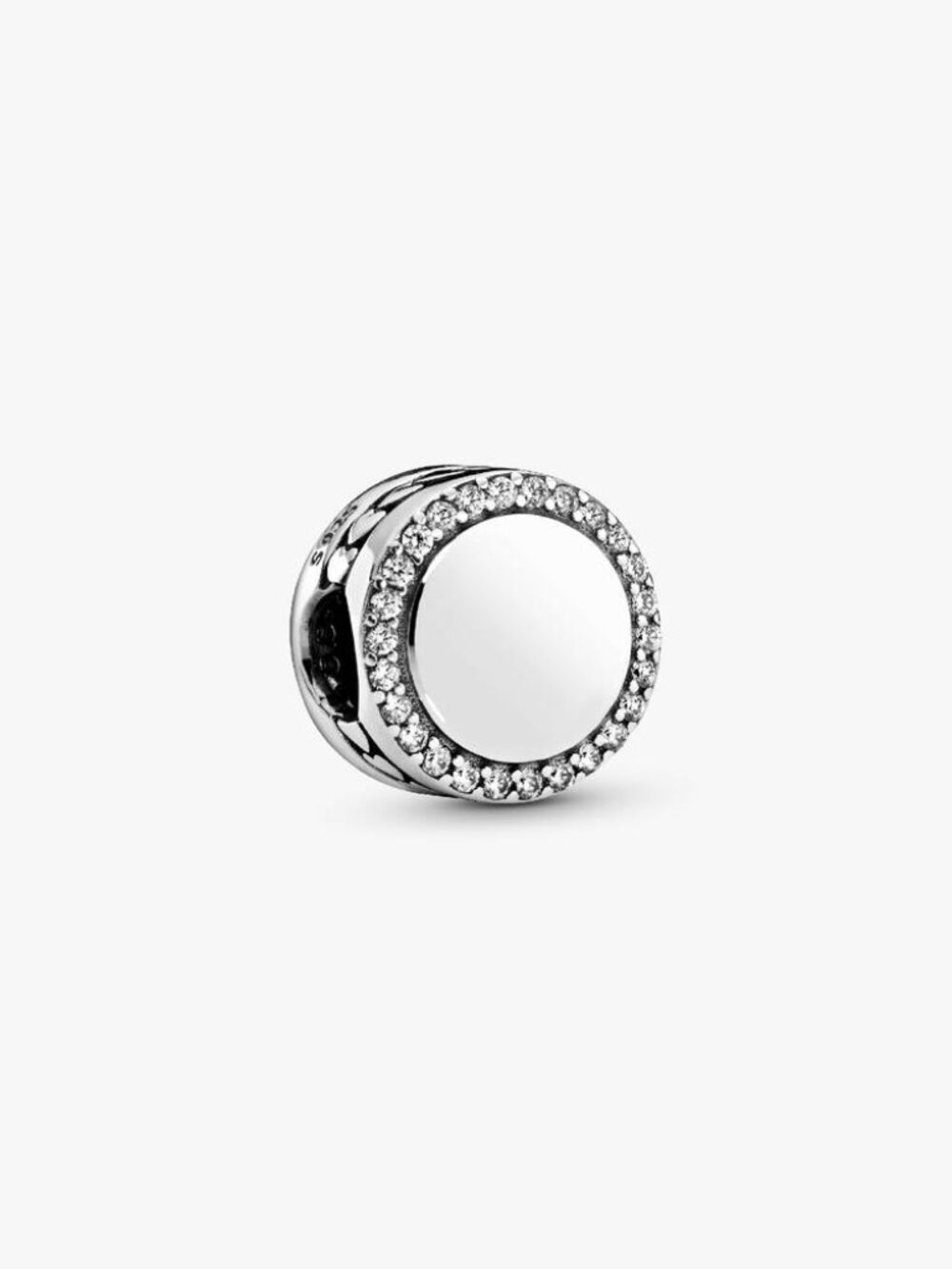 Pandora Engravable Sparkling Button Charm
